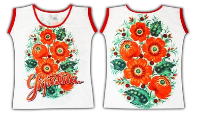 Футболки с полной запечаткой: петриковка на женской